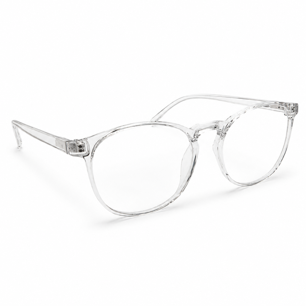 Clear frame retro round glasses fashion eyewear streetwear