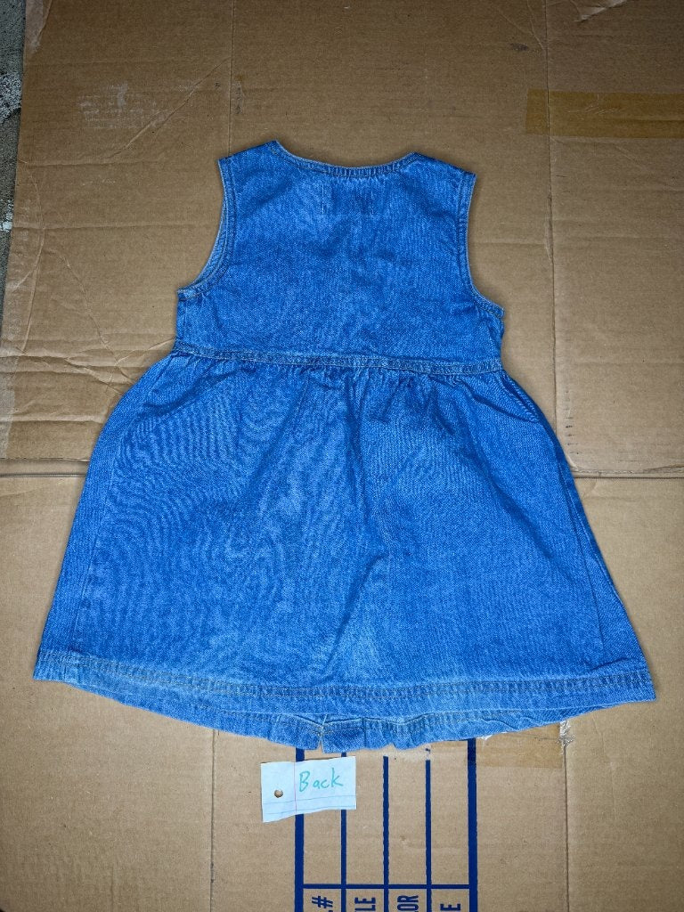 JM Originals denim dress back medium wash sleeveless kids