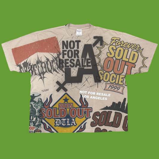 Not For Resale LA (all over print 2/3) xl tan