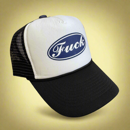 Black F!!! Trucker hat.