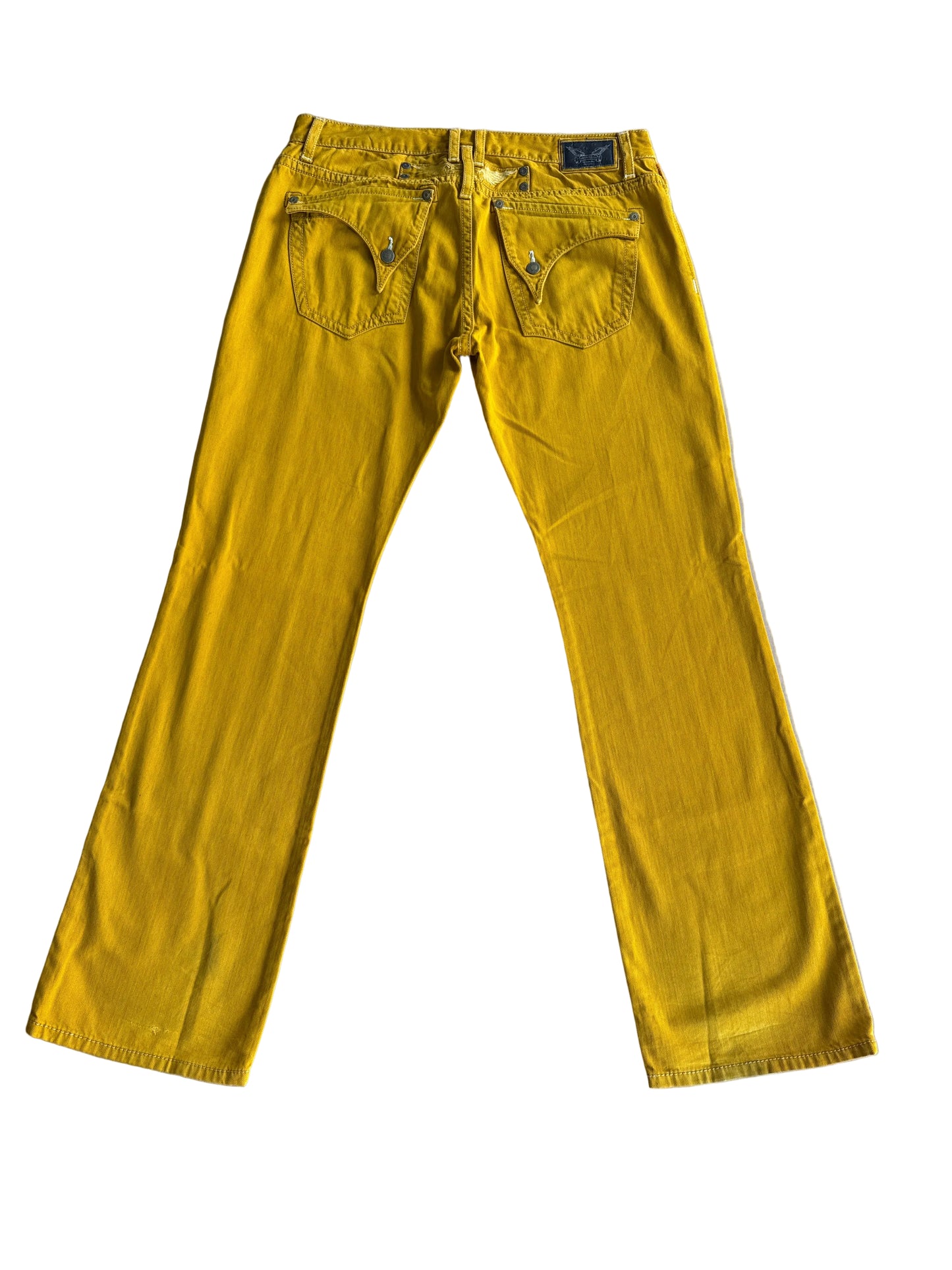 yellow Robin's Jean Mustard Yellow Straight LA streetwear thrift