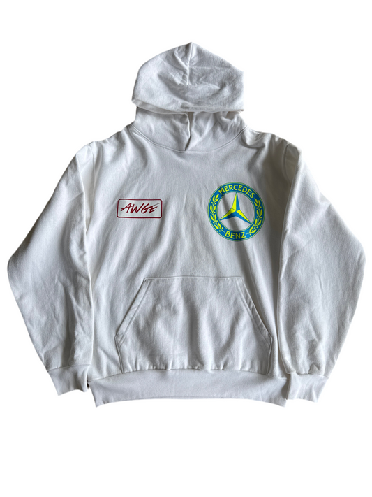 Awge x Mercedes Benz Hoodie in White asap rocky hoody. Size M