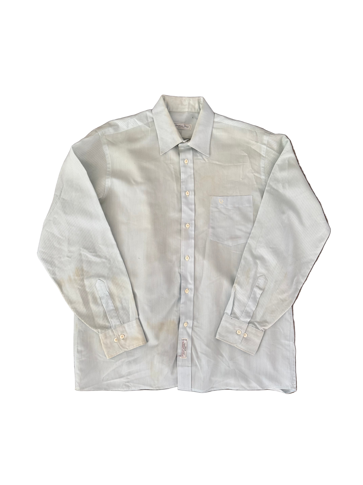 vintage 90s Christian Dior Striped Button-Up downtown LA vintage thrift find