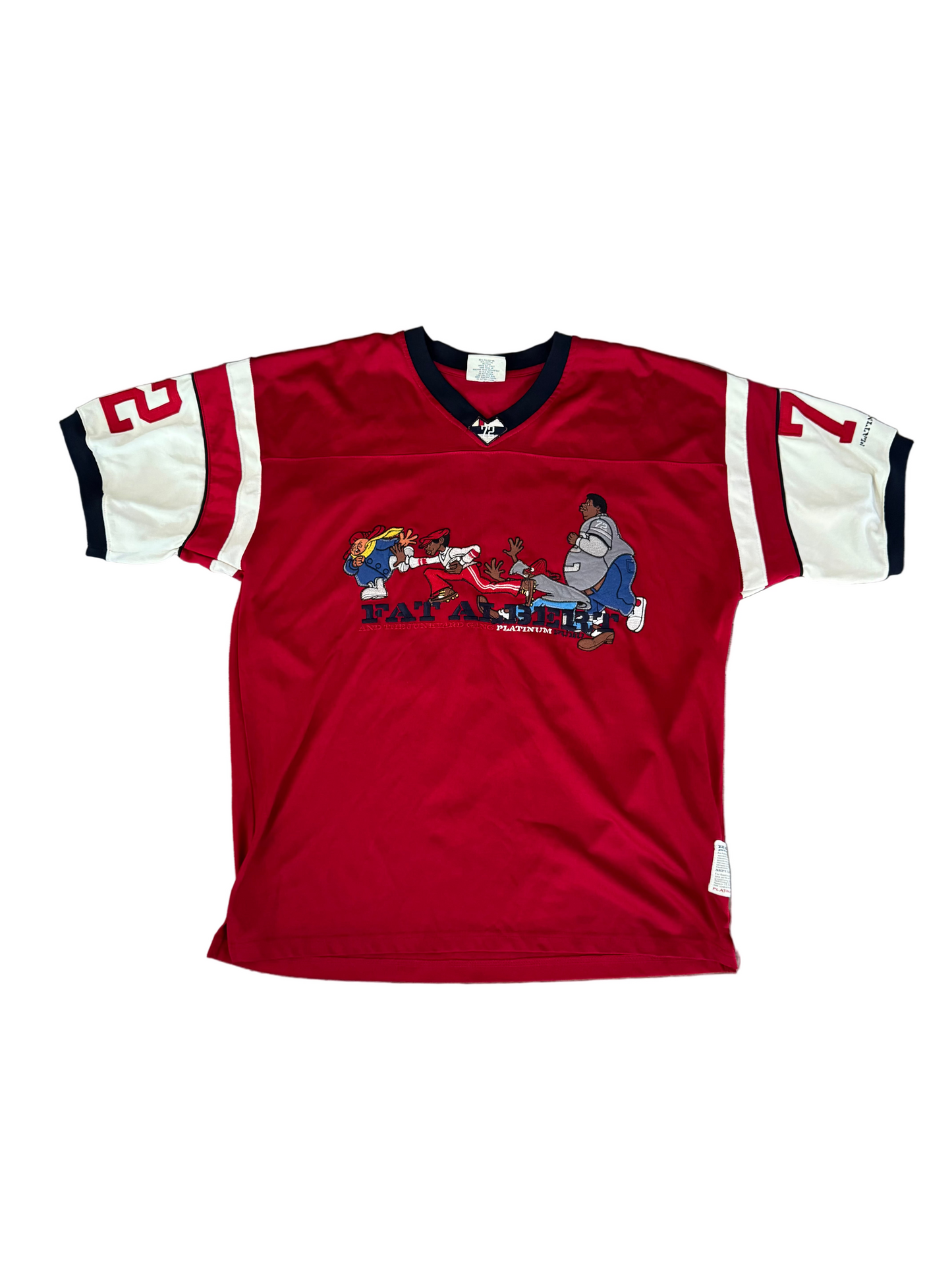 red FUBU Platinum Junkyard Gang Football LA streetwear thrift