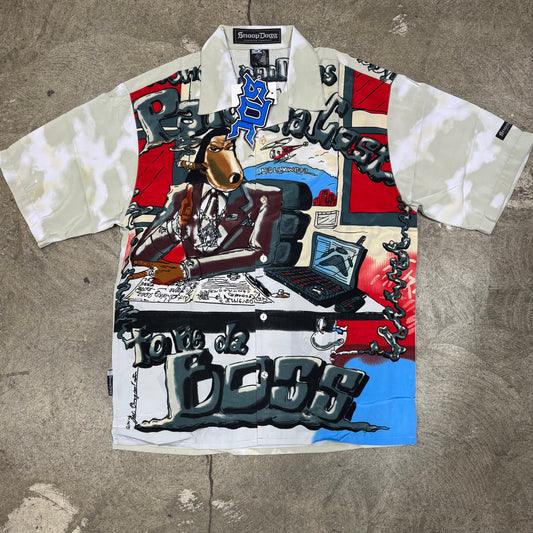 Vintage Snoop dogg button up shirt (grey)