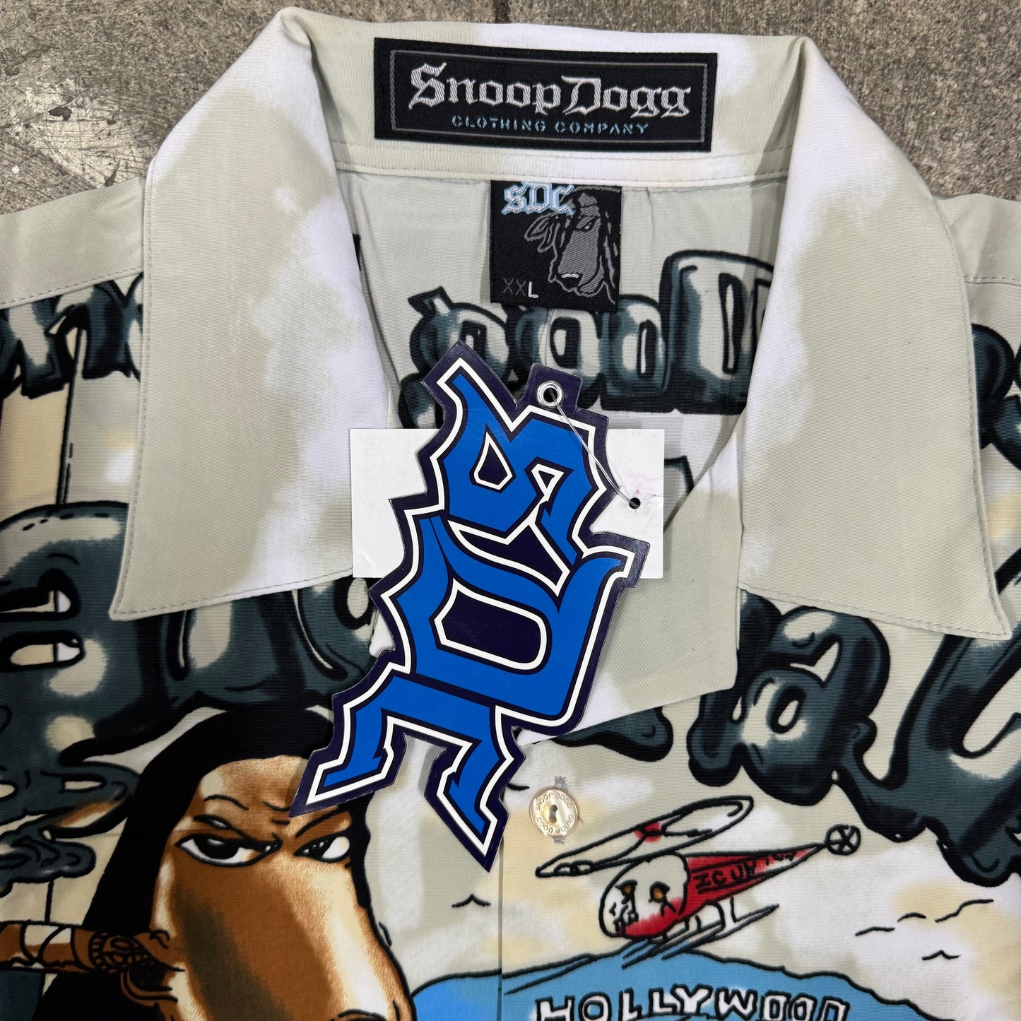 Vintage Snoop dogg button up shirt (grey)