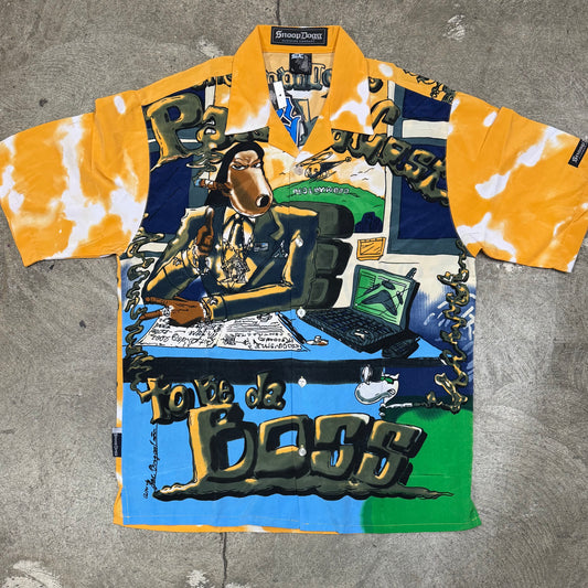 Vintage Snoop dogg button up shirt (yellow)