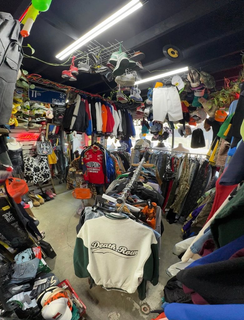 Inside Sold Out Society shop downtown LA vintage streetwear racks where Not For Resale LA was born