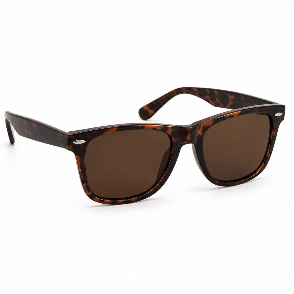 Tortoise shell wayfarer sunglasses classic retro frame