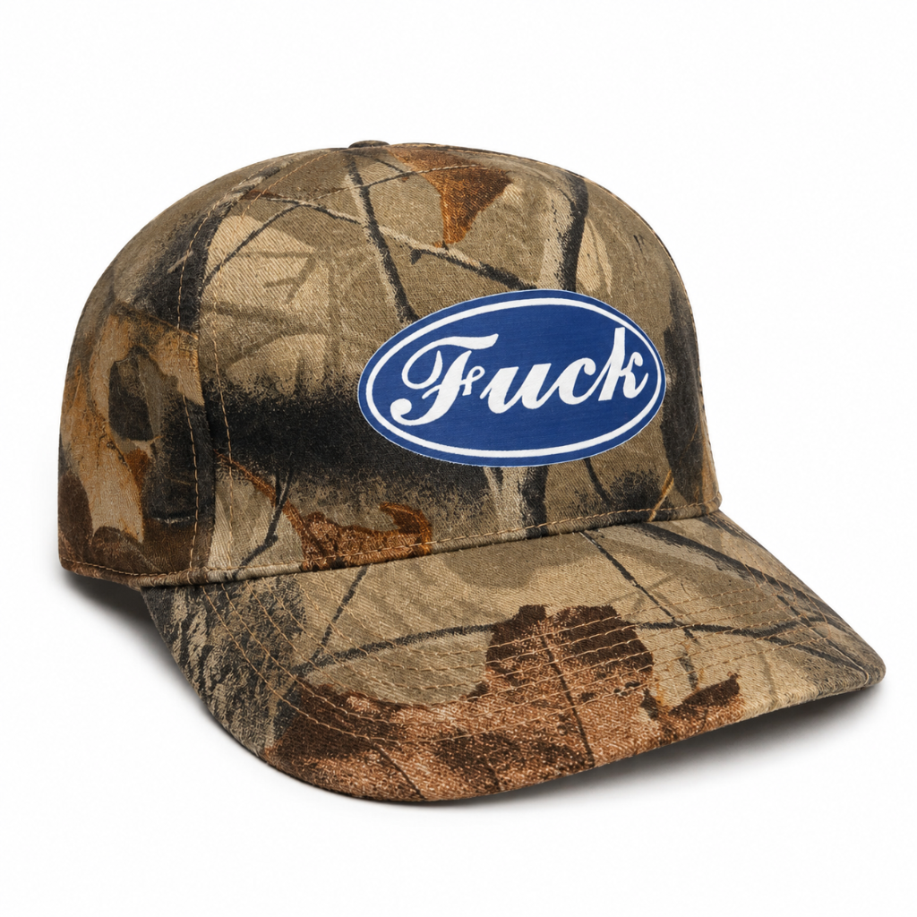 realtree camo trucker snapback hat bold statement patch streetwear