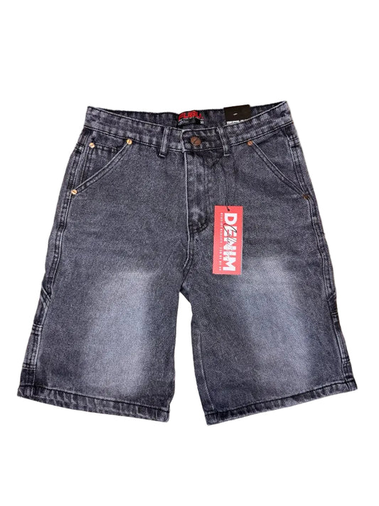 FUBU light wash denim jorts vintage streetwear shorts size 30 front view