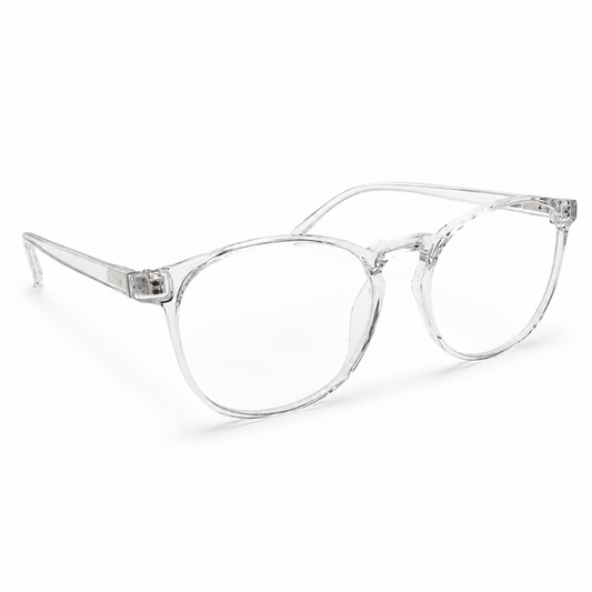 Clear frame retro round glasses fashion eyewear streetwear