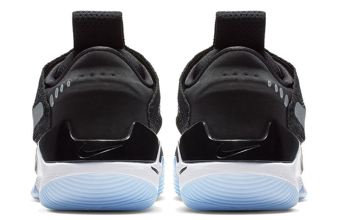 Nike Adapt BB Black rear heel view Adapt technology sneakers