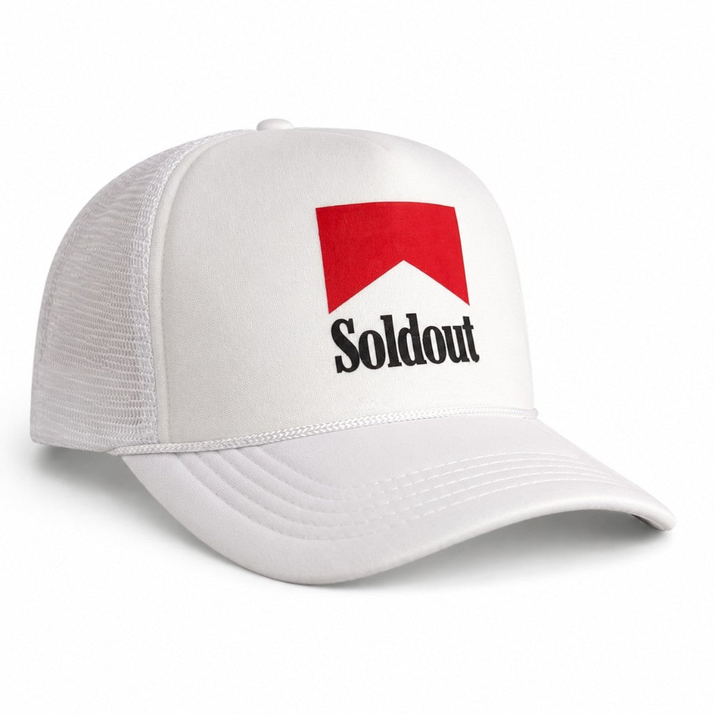 Sold Out Society white logo snapback hat custom LA streetwear signature design