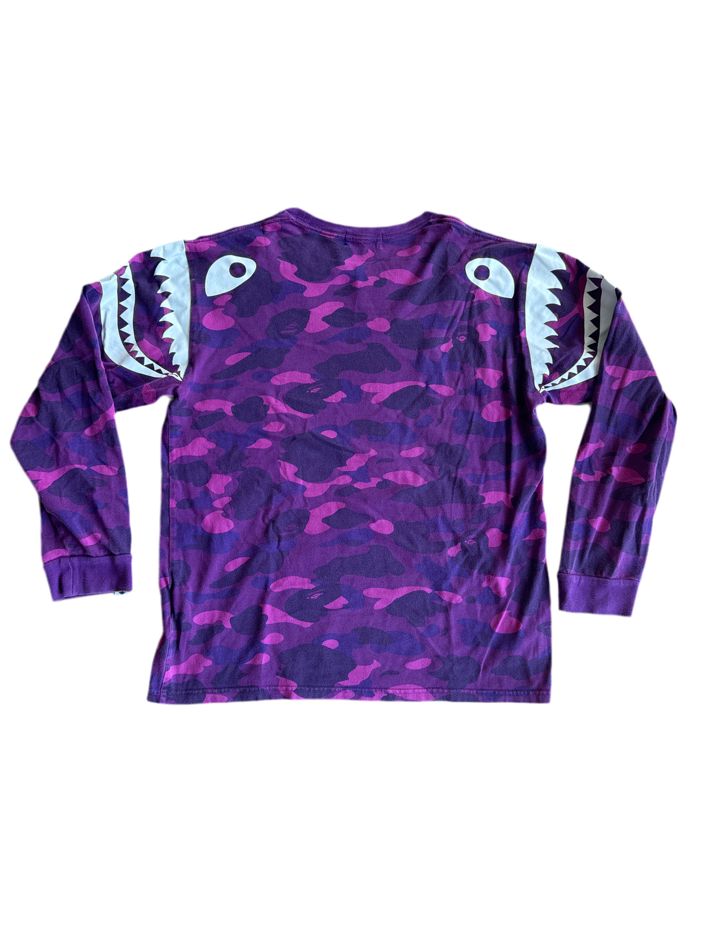 Bape Purple, double sided shark face Tee