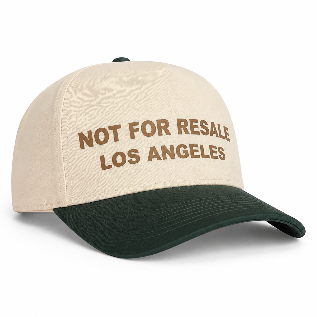 Not For Resale Los Angeles Cream & Green Snapback Hat