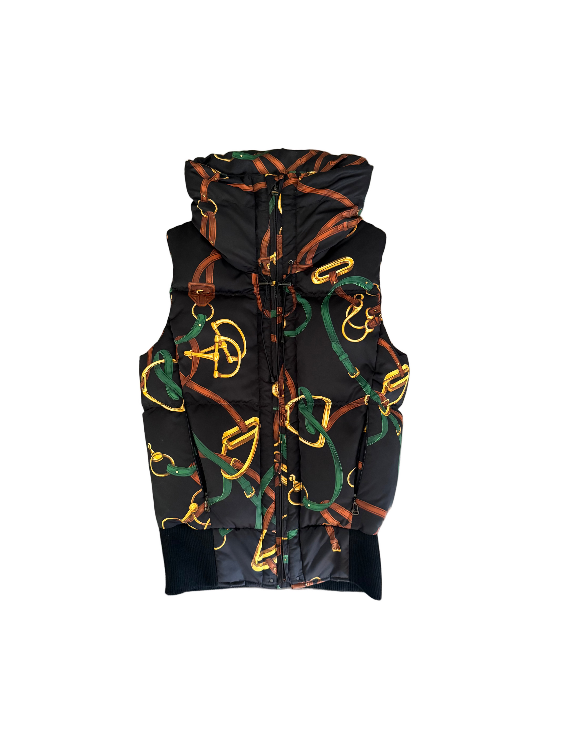 black Ralph Lauren Puff Vest Black LA streetwear thrift