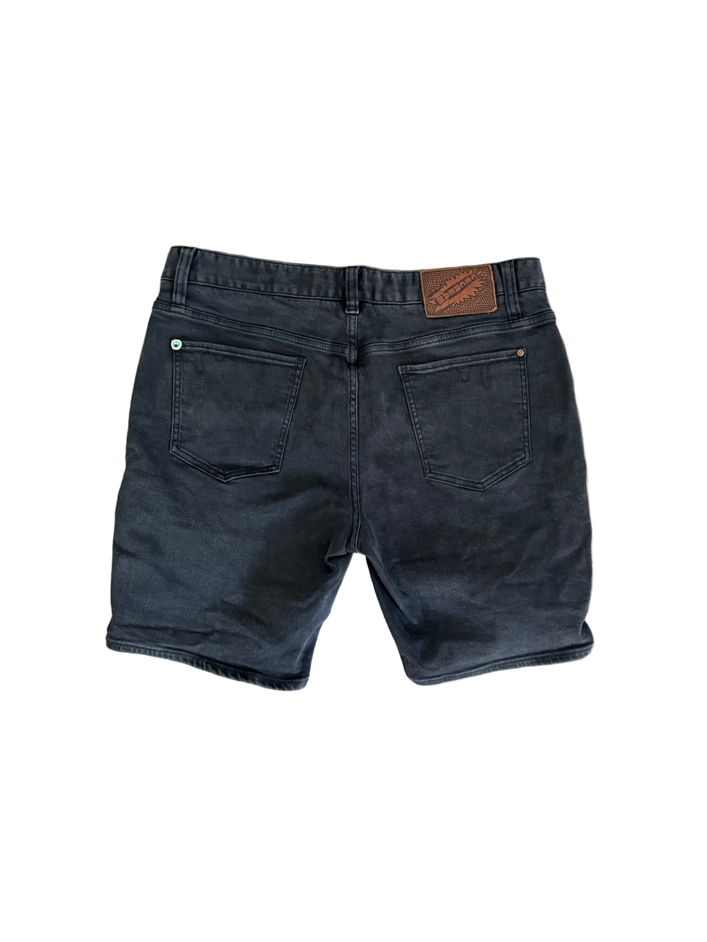 black blue cream Icecream Denim Shorts Black Blue LA streetwear thrift