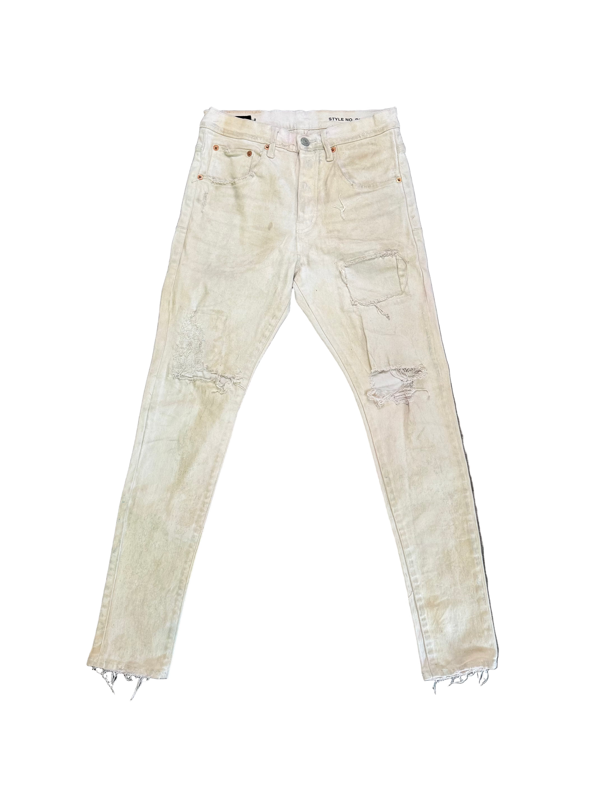 white purple Purple Brand White Distressed Slim LA streetwear thrift