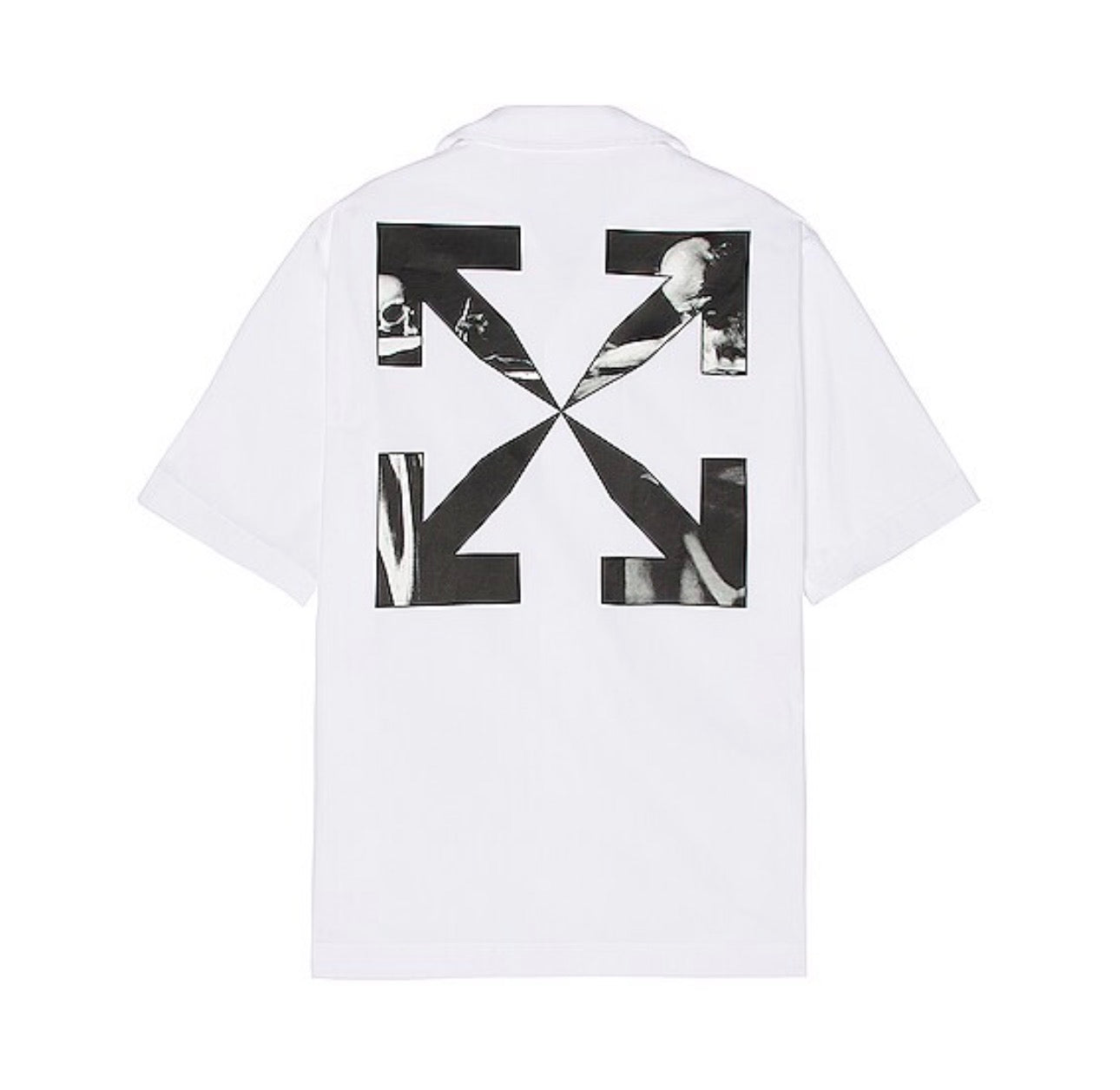 white OFF-WHITE Caravaggio Arrow Holiday Shirt downtown LA streetwear
