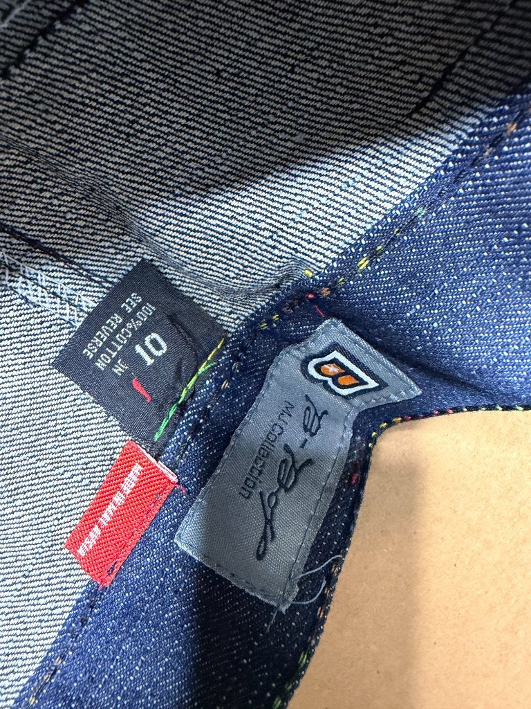 e-Boy MJ Collection B-Boy rainbow patch jeans size tag size 10 womens