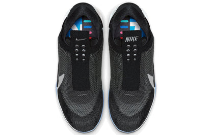 Nike Adapt BB Black top down view self-lacing basketball sneakers